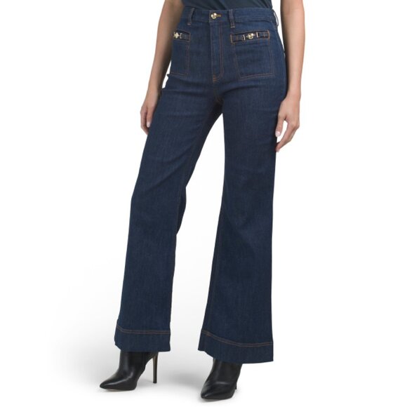 DEREK LAM 10 CROSBY multi Talwyn Jeans With Horsebit Detail - Picture 1 of 2